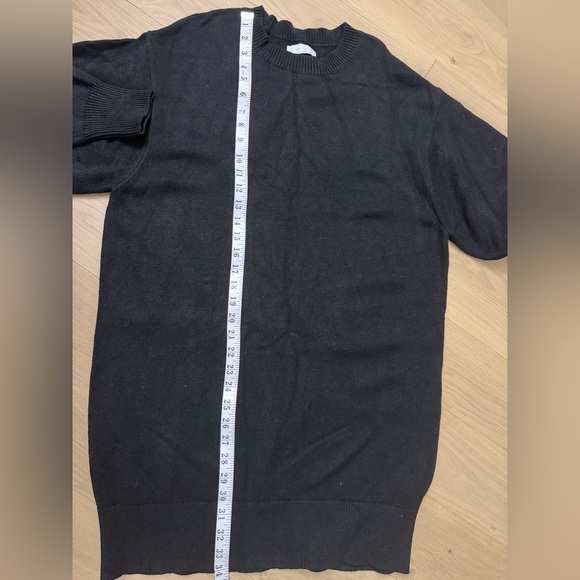 Oak + Fort Black Sweater Dress | 34” Length | Relaxed Fit - Picture 6 of 6